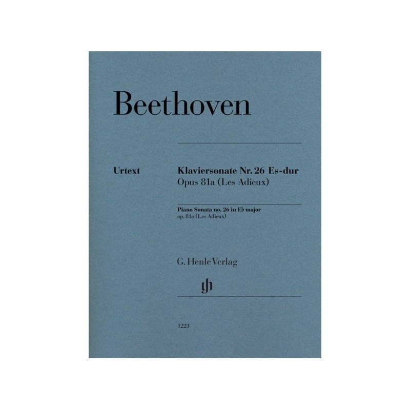 9790201812236HN1223 Klaviersonate Es-Dur Op. 81a