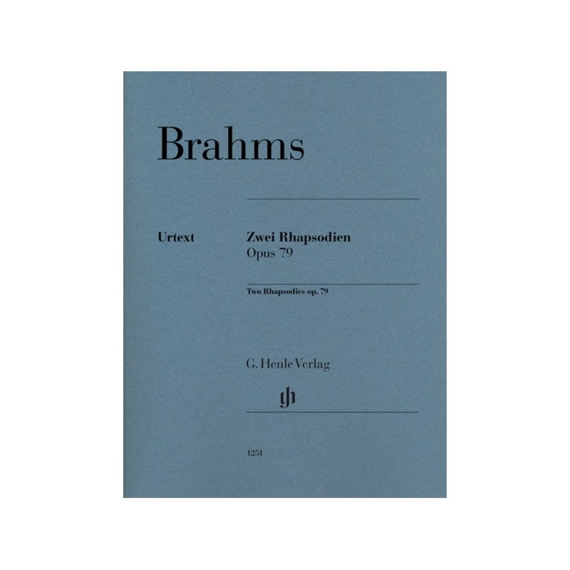 9790201812519HN1251 Two Rhapsodies Op 79 Piano Urtext