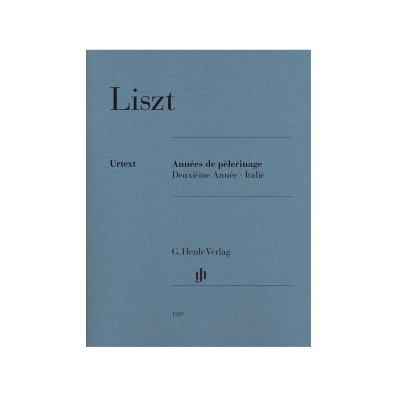 9790201813899HN1389 Années de pèlerinage - Deuxième Année - Italie