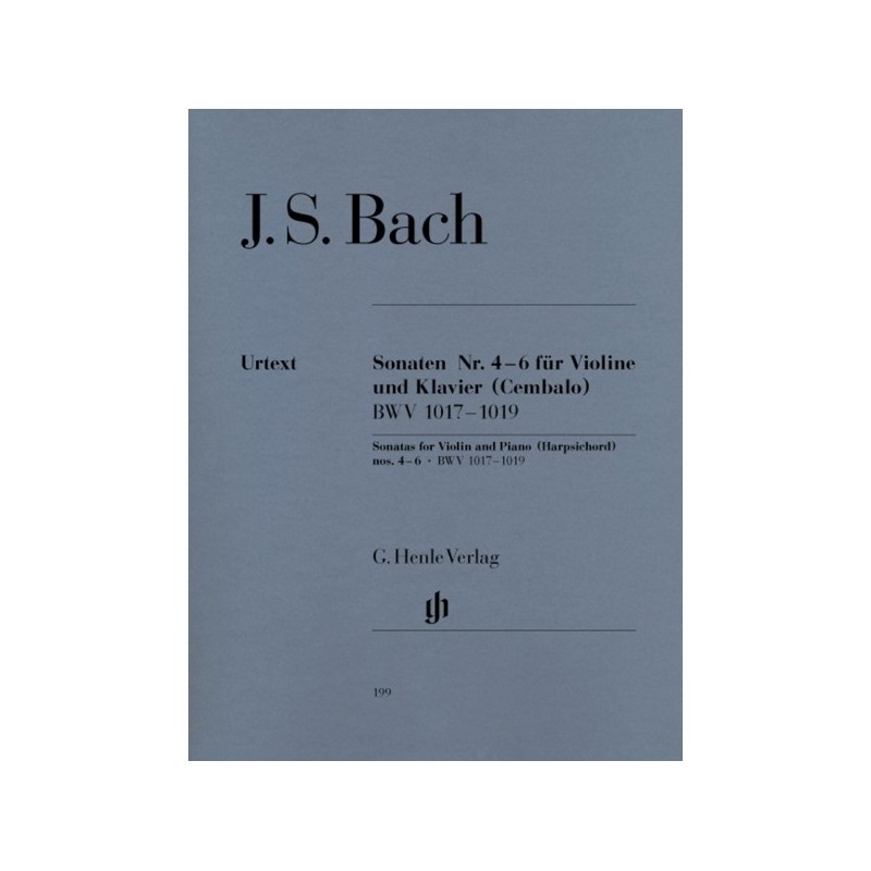 9790201801995HN199 Sonatas no. 4 - 6 for Violin and Piano