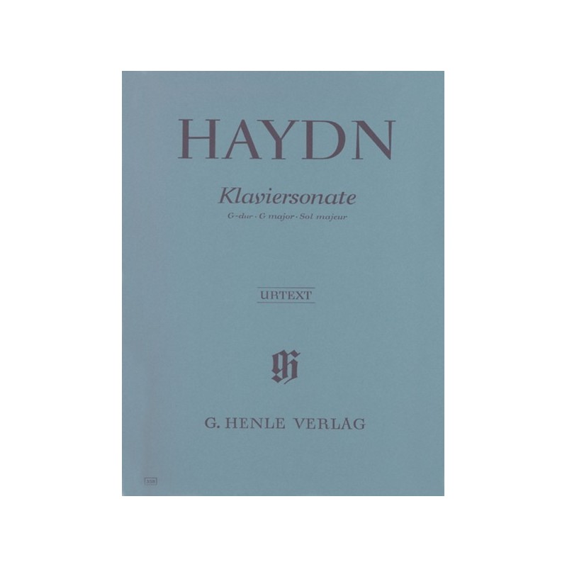 9790201803586HN358 Piano Sonata G major Hob. XVI