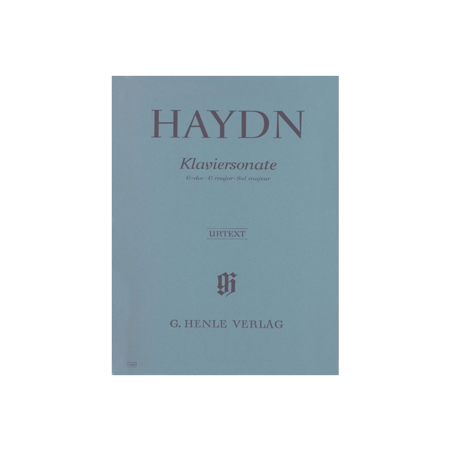 9790201803586HN358 Piano Sonata G major Hob. XVI