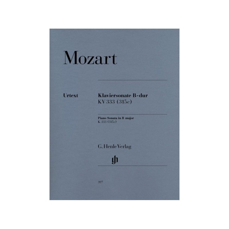 9790201803975HN397 Piano Sonata B flat major KV 333