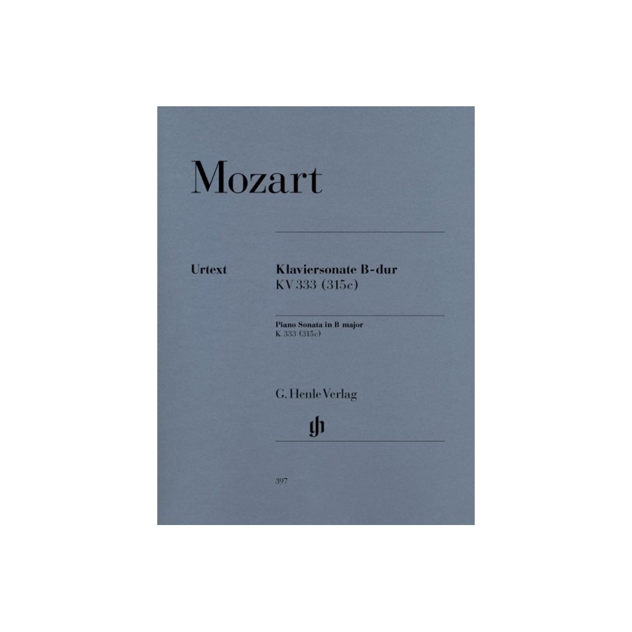 9790201803975HN397 Piano Sonata B flat major KV 333