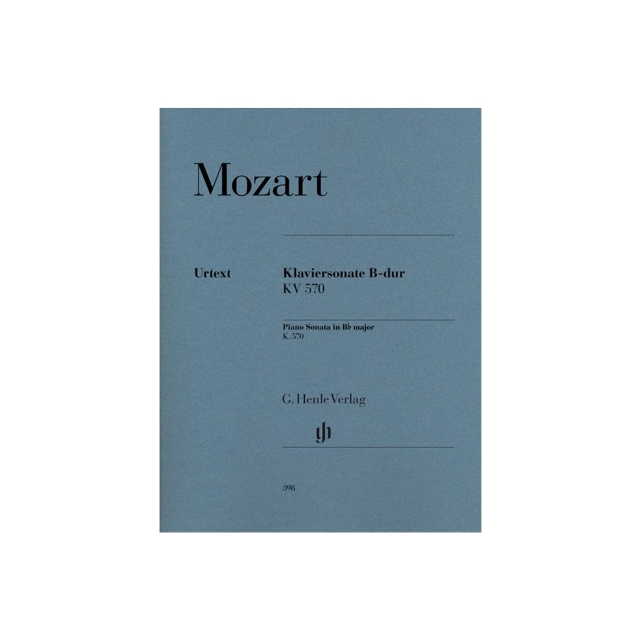 9790201803982HN398 Piano Sonata B flat major KV 570