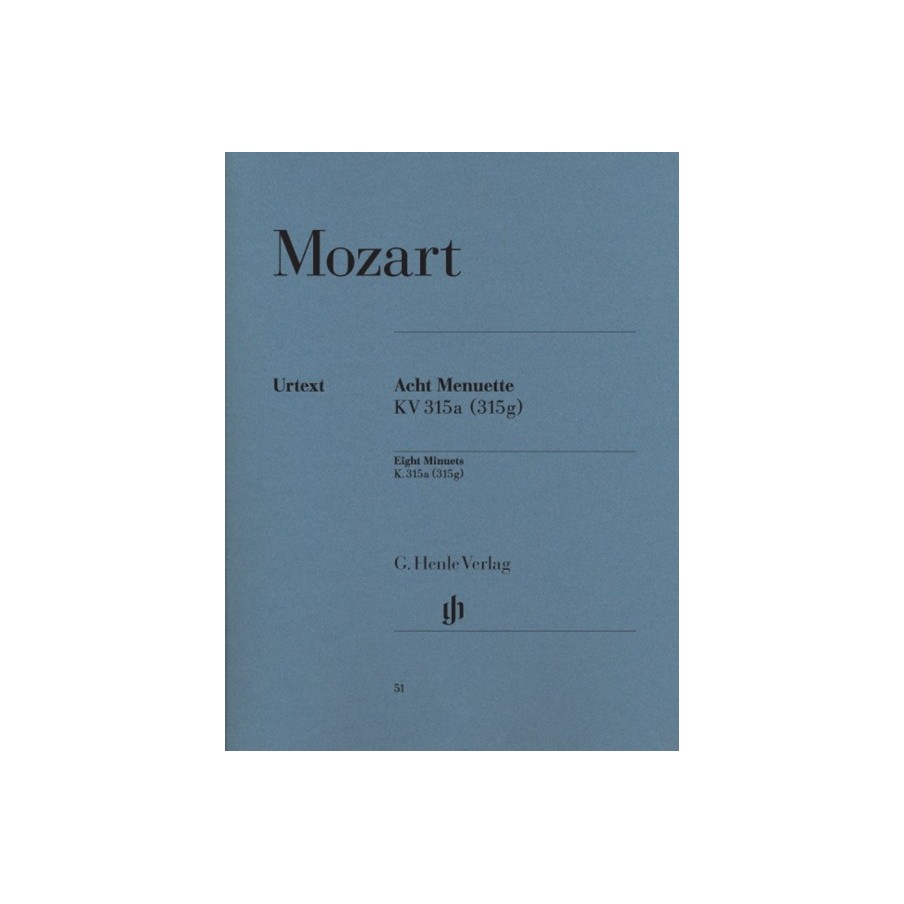 9790201800516HN51 Eight Minuets KV 315a