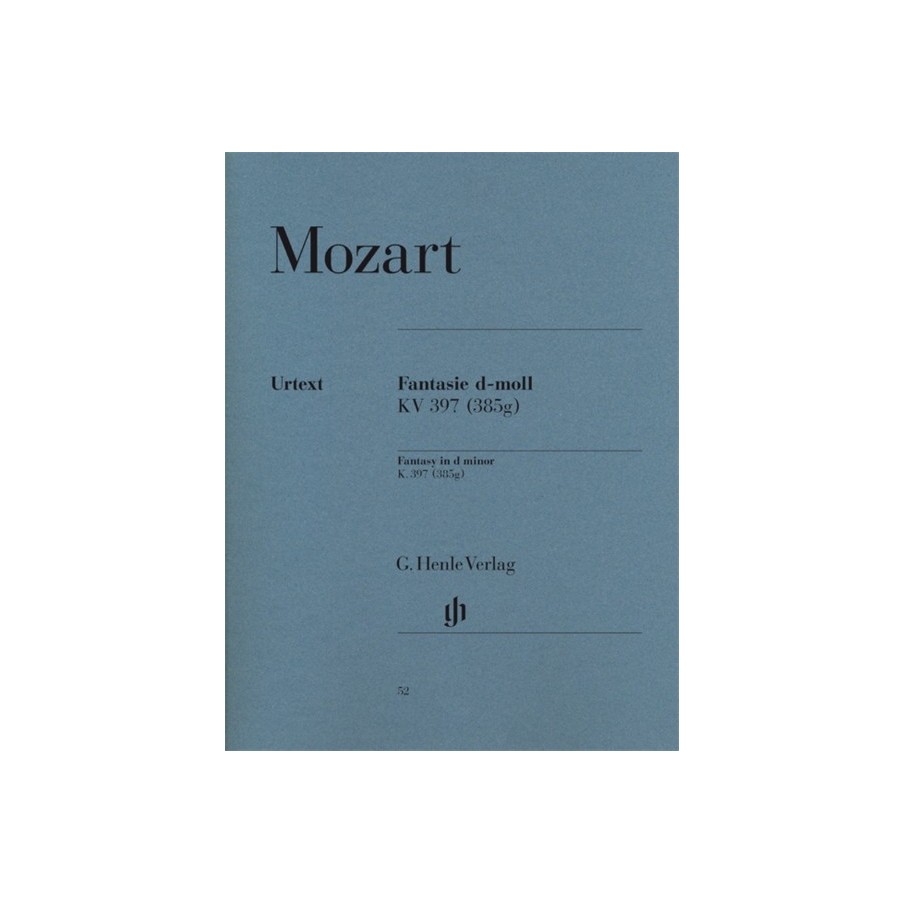 9790201800523HN52 Fantasy In D Minor K.397