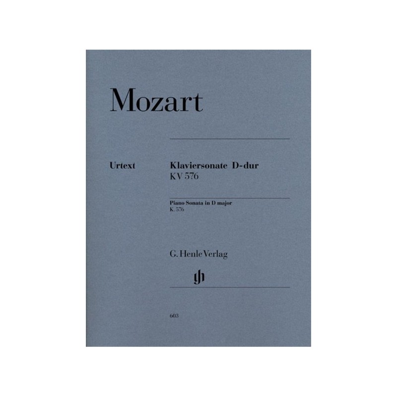 9790201806037HN603 Piano Sonata D major KV 576