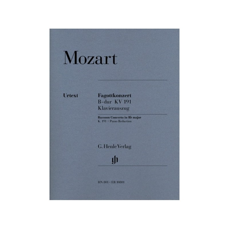 9790201808017HN801 Bassoon Concerto B Flat KV191