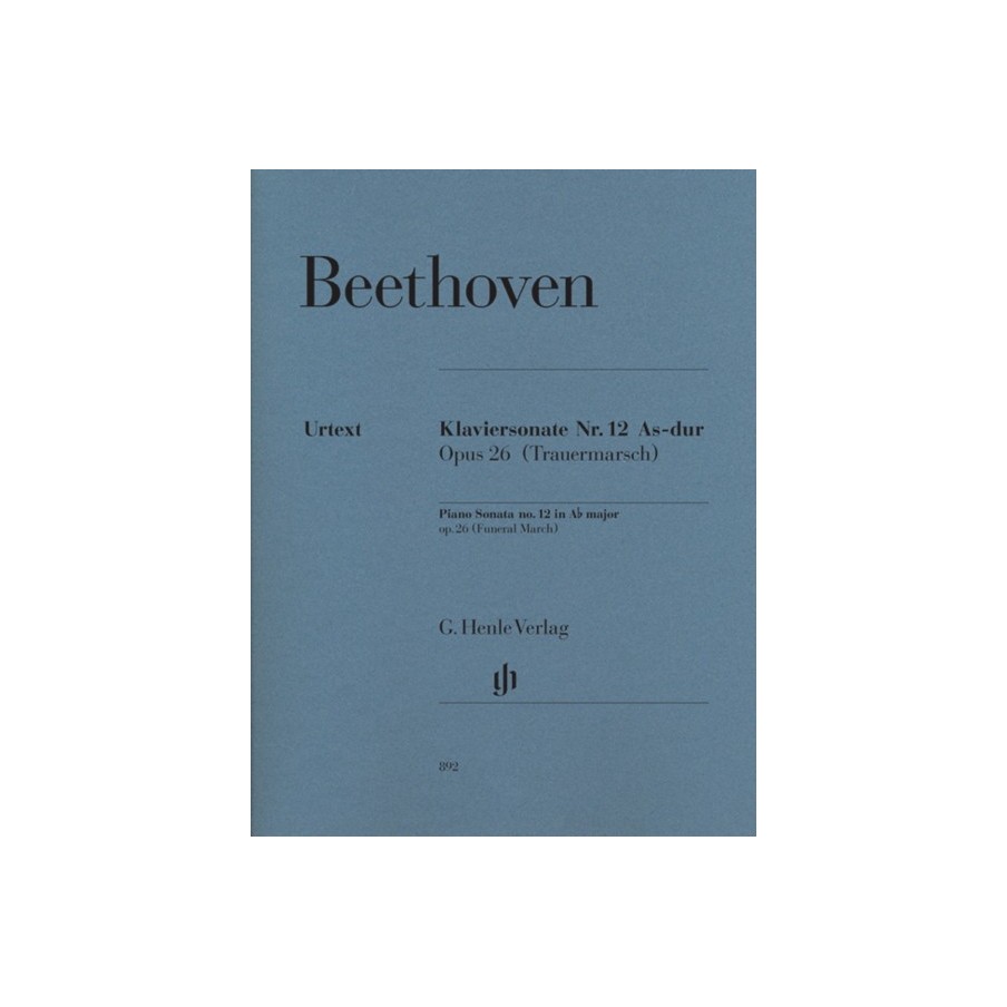 9790201808925HN892 Piano Sonata No.12 In A Flat Op.26