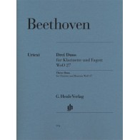 9790201809748HN974 Three Duos for Clarinet and Bassoon WoO.27