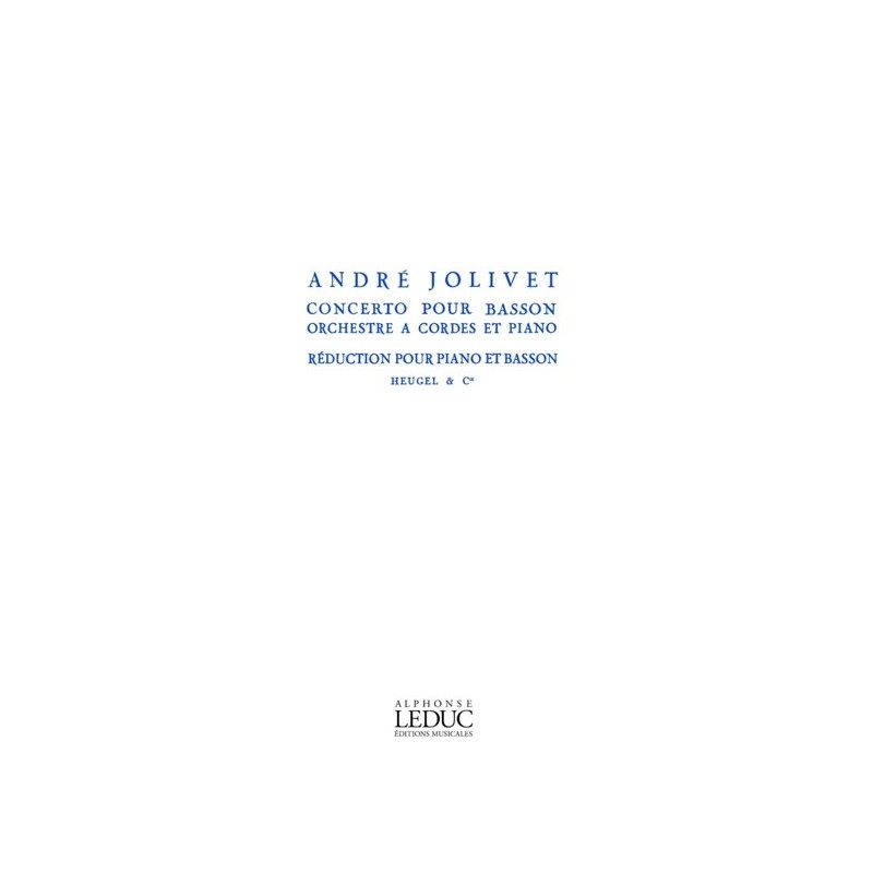 9790047316691ALHE31669 Concerto For Bassoon, String Orchestra And Piano