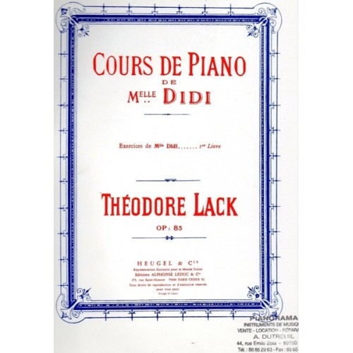 9790047333056ALHE33305 Cours de Piano de Mlle Didi Exercices vol. 1 Piano