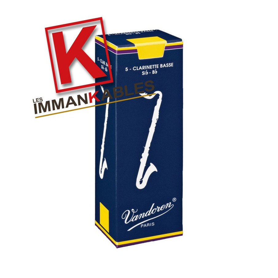 Anches clarinette basse VANDOREN TRADITIONNELLE Force 4 Anches clarinette basse VANDOREN TRADITIONNELLE Force 4