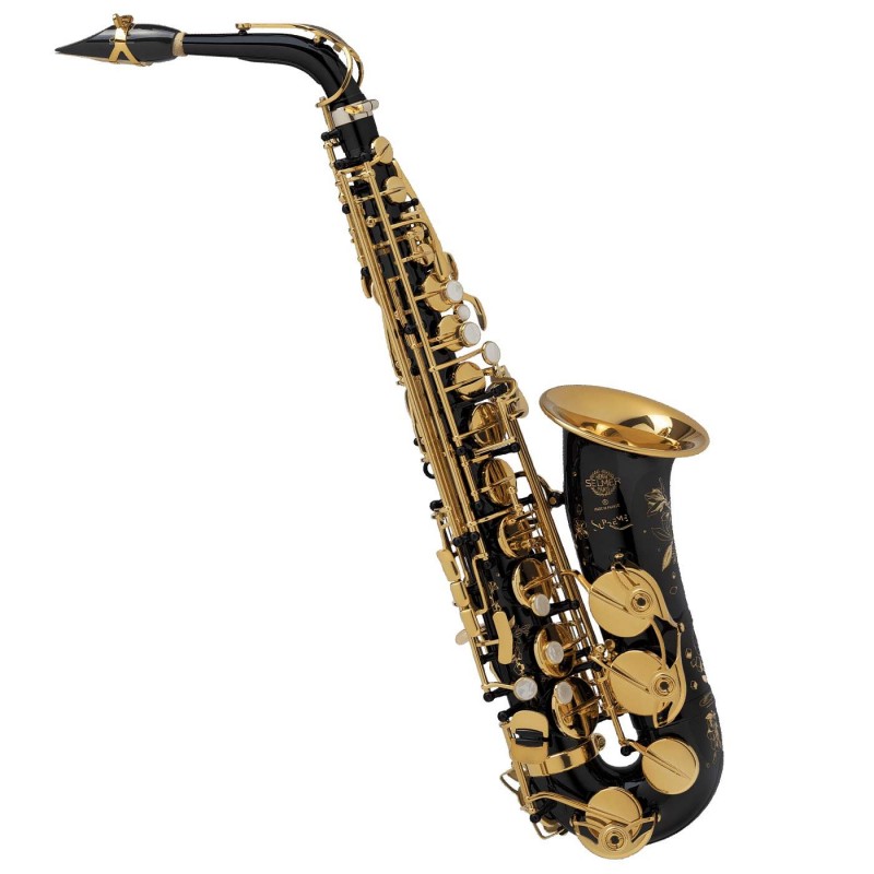 Saxophone alto SELMER SUPREME Noir Gravé clés vernies