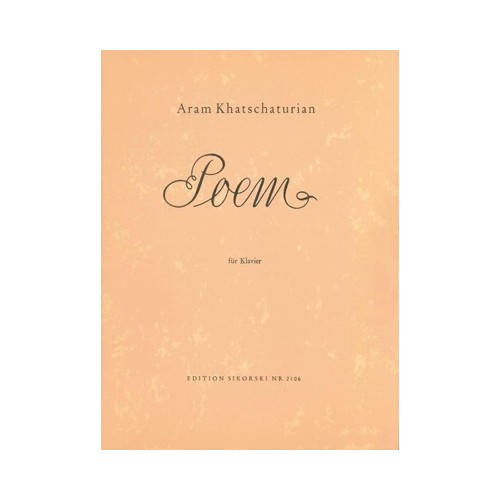 9790003032009SIK2106 Poem Fur Klavier