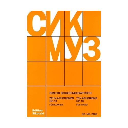 9790003025032SIK2183 Ten Aphorisms Op.13