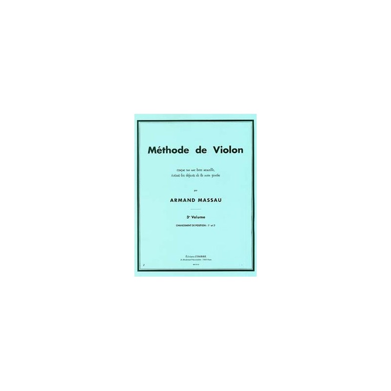 9790230300063COMAM00123 Méthode de violon Vol.3 (1e et 3e positions)
