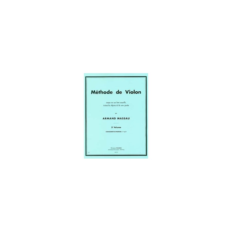 9790230300063COMAM00123 Méthode de violon Vol.3 (1e et 3e positions)
