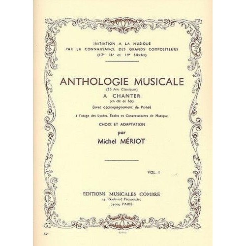 9790230347112COMC04711 Anthologie musicale Vol.1 (25 airs classiques)