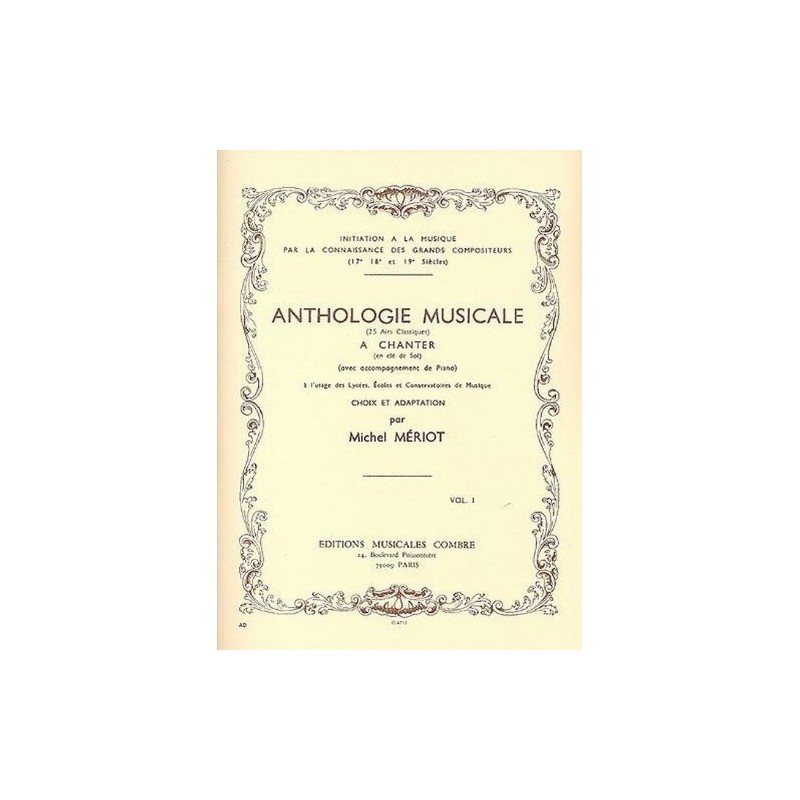 9790230347112COMC04711 Anthologie musicale Vol.1 (25 airs classiques)