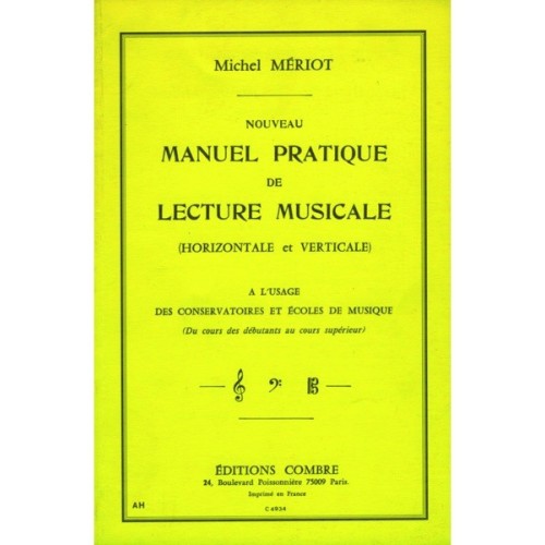 9790230349345COMC04934 Nouveau manuel pratique de lecture musicale