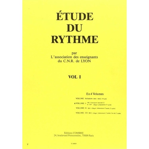 9790230350013COMC05001 C.N.R. de Lyon - Etude du rythme Vol.1