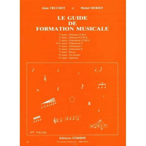 9790230351744COMC05174 Guide de formation musicale Vol.4 - préparatoire 2