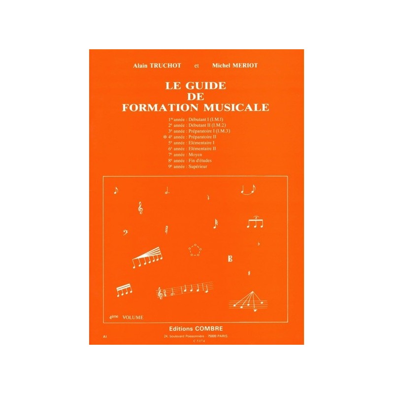 9790230351744COMC05174 Guide de formation musicale Vol.4 - préparatoire 2