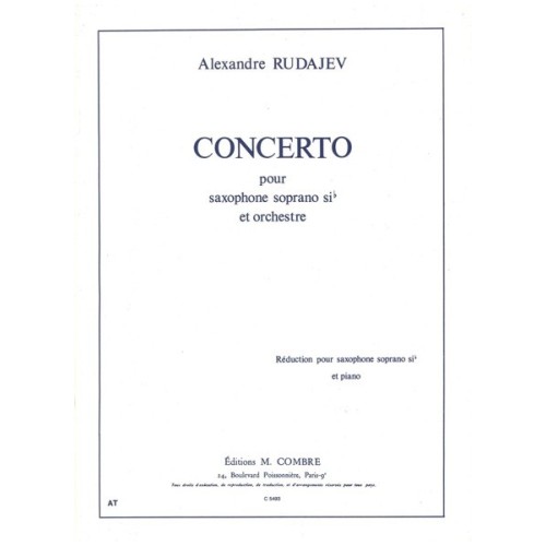 9790230354936COMC05493 Concerto pour saxophone soprano Op.125