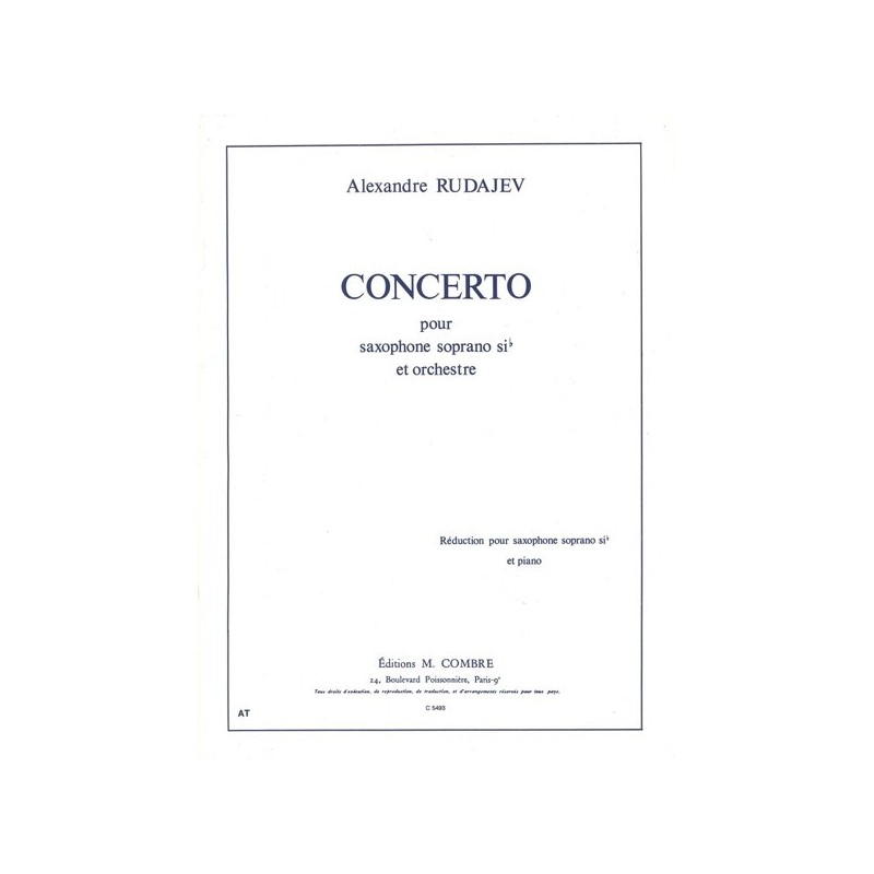 9790230354936COMC05493 Concerto pour saxophone soprano Op.125