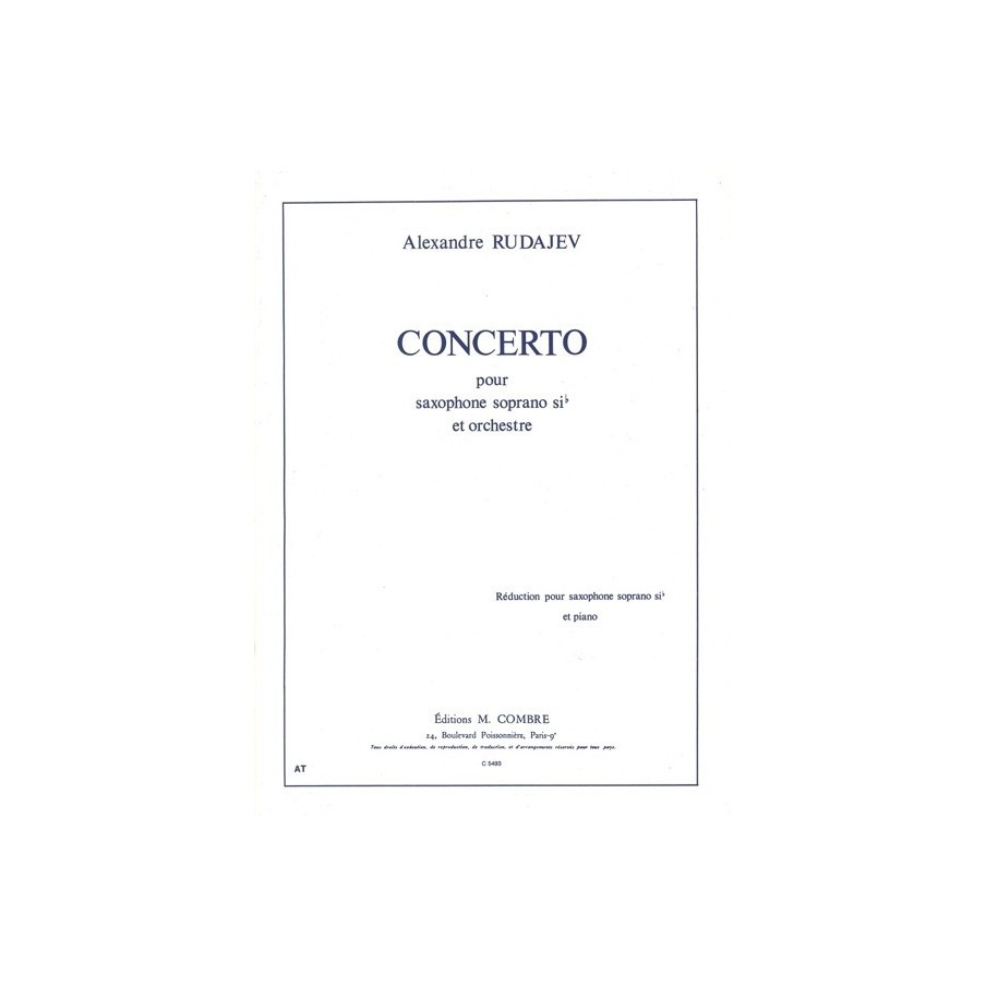 9790230354936COMC05493 Concerto pour saxophone soprano Op.125
