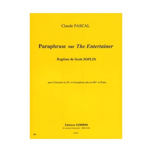 9790230355964COMC05596 Paraphrase sur the Entertainer de S. Joplin