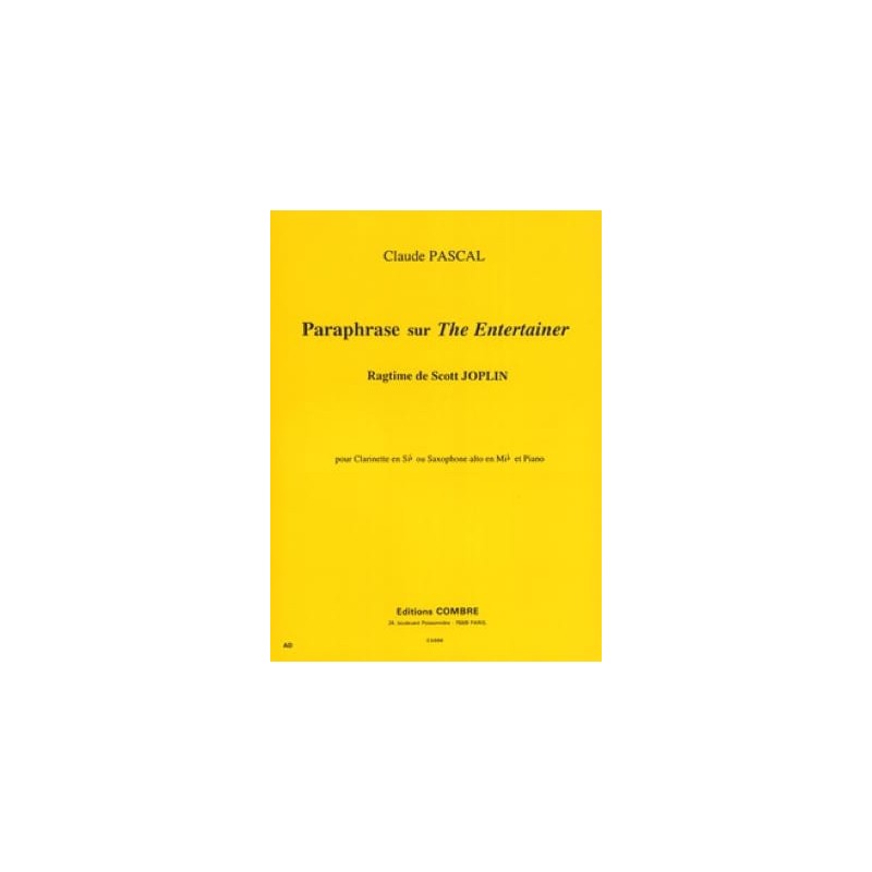 9790230355964COMC05596 Paraphrase sur the Entertainer de S. Joplin