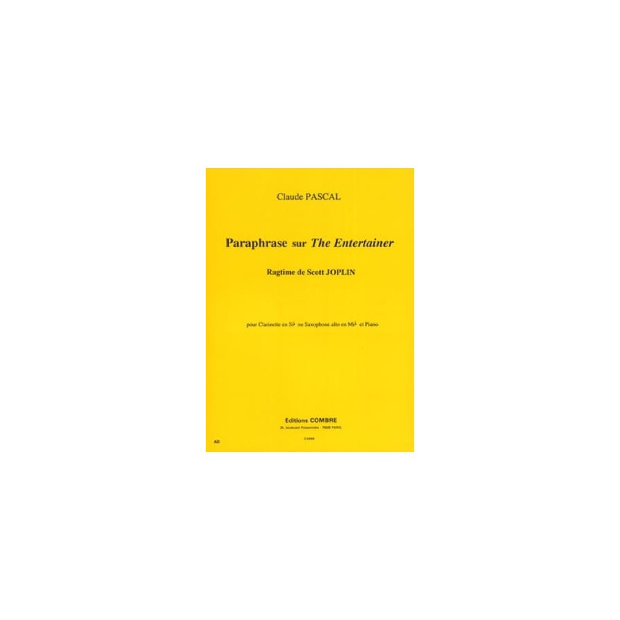 9790230355964COMC05596 Paraphrase sur the Entertainer de S. Joplin