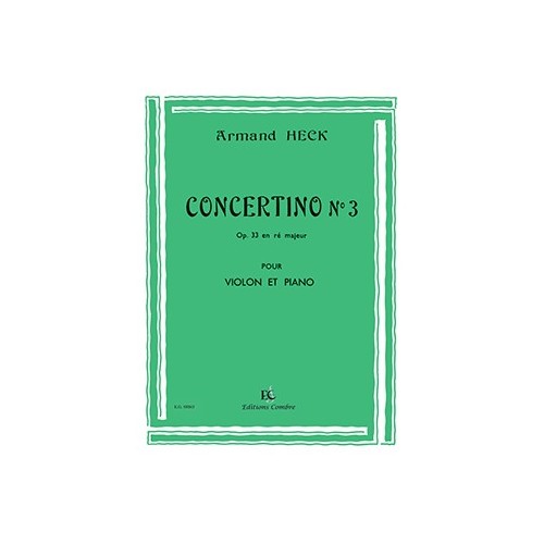 9790230300698COMEG08863 Concertino n°3 ré maj. Op.33
