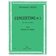 9790230300698COMEG08863 Concertino n°3 ré maj. Op.33