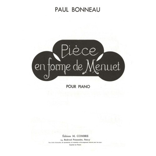 9790230302470COMEG08890 Pièce en forme de menuet