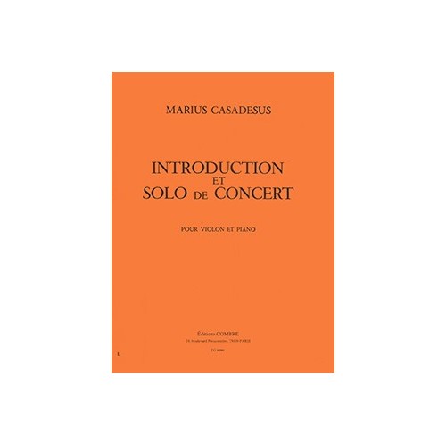 9790230390996COMEG09099 Introduction et solo de concert