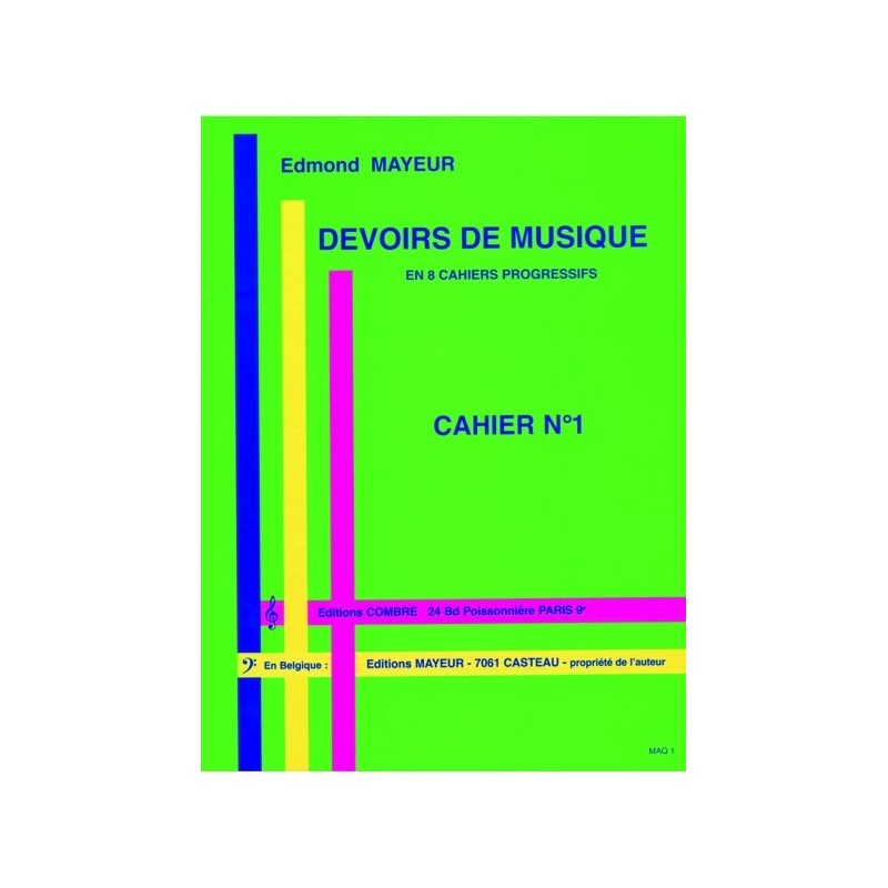 9790230300148COMMAQ1 Devoirs de musique cahier 1