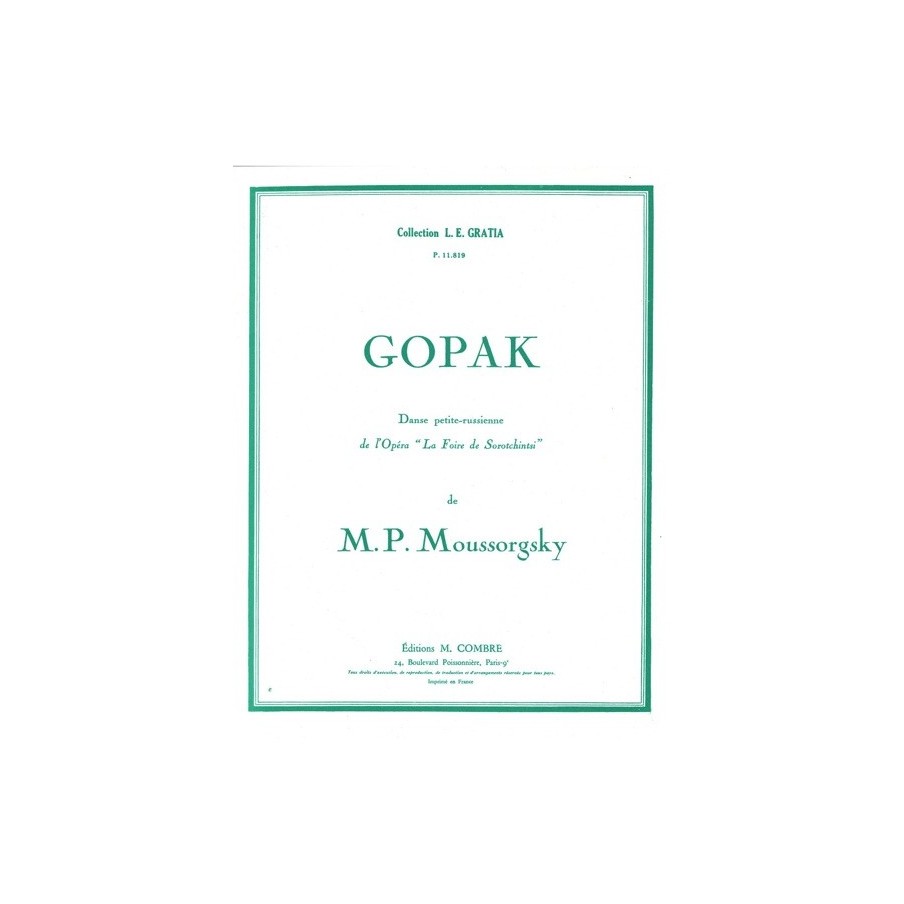 9790230318198COMP01819 Gopak extr. de La Foire de Sorotchintsky