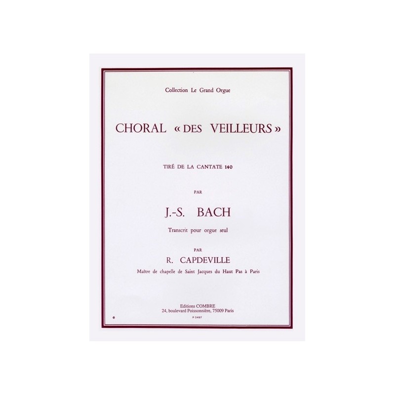 9790230334976COMP03497 Choral des veilleurs extr. Cantate n°140