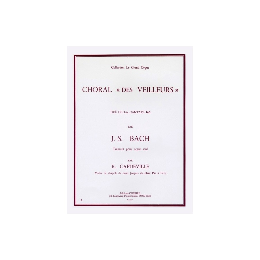 9790230334976COMP03497 Choral des veilleurs extr. Cantate n°140