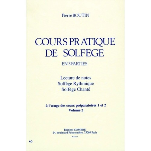 9790230344470COMP04447 Cours pratique de solfège Vol.2
