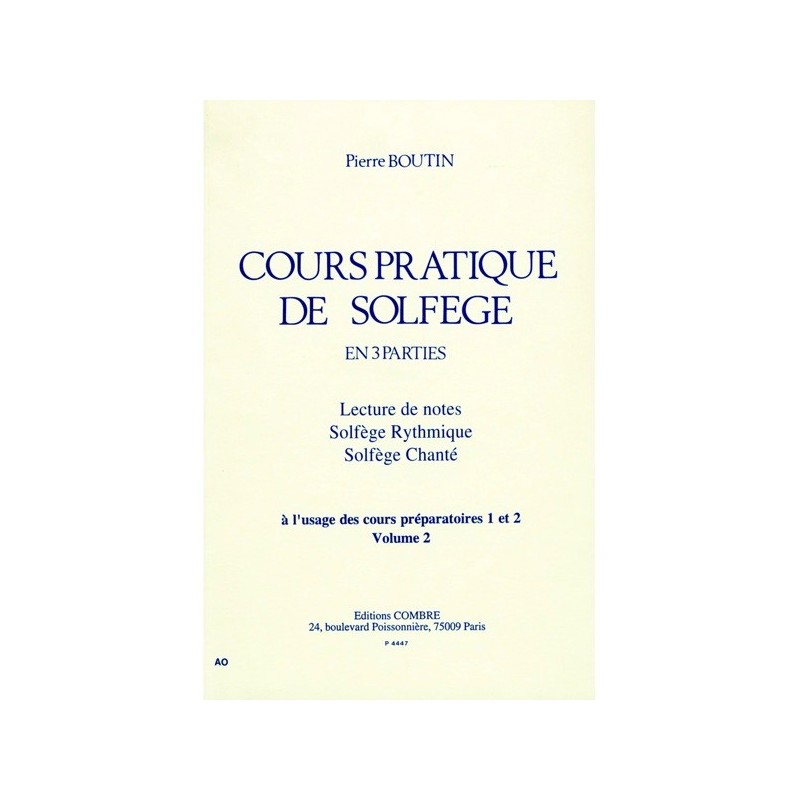 9790230344470COMP04447 Cours pratique de solfège Vol.2
