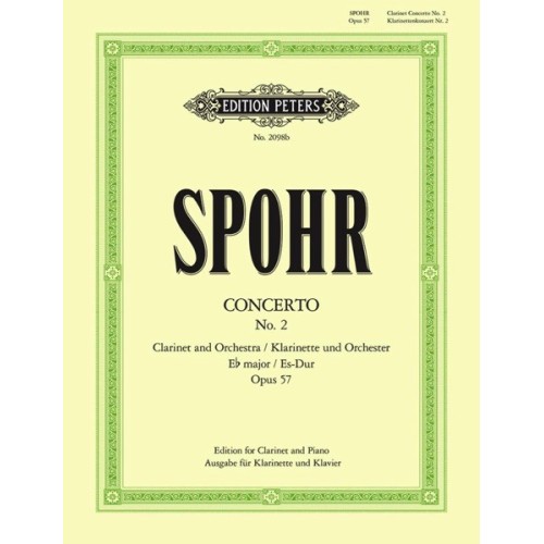 9790014009410EP2098B Clarinet Concerto No.2 in E flat minor Op.57