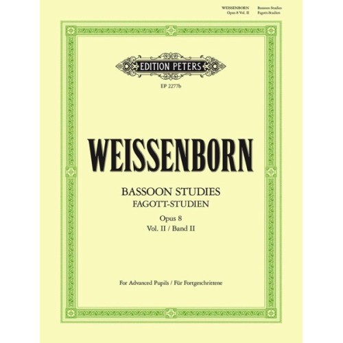9790014010225EP2277B Fagottstudien 2 Op.8 - Bassoon Studies 2