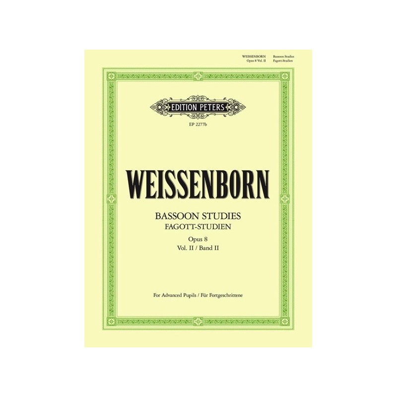 9790014010225EP2277B Fagottstudien 2 Op.8 - Bassoon Studies 2