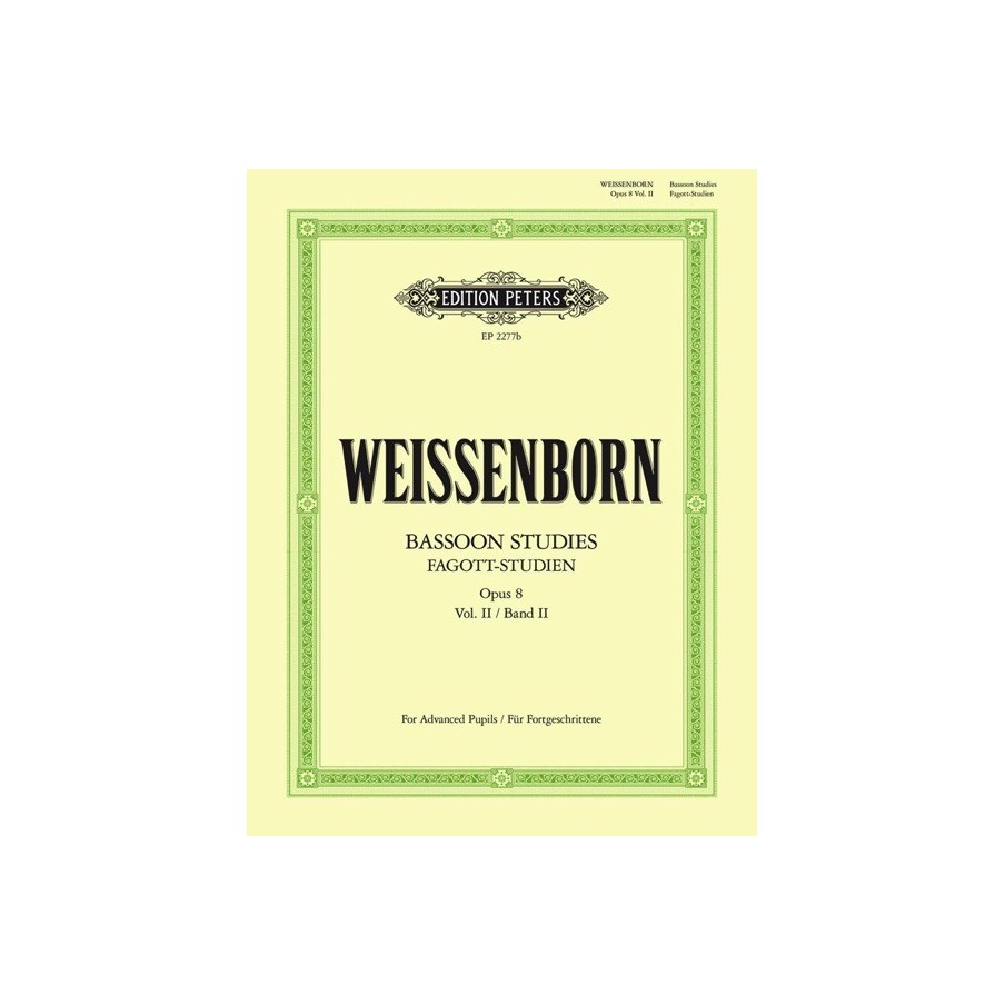 9790014010225EP2277B Fagottstudien 2 Op.8 - Bassoon Studies 2