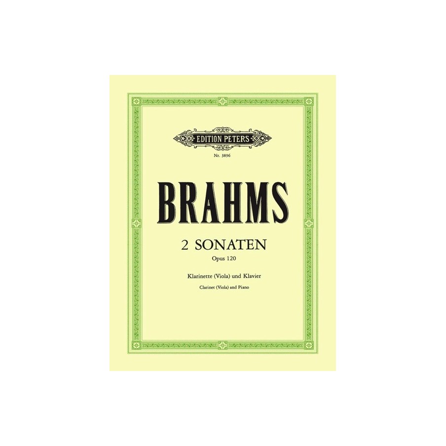 9790014019273EP3896 2 Sonatas For Clarinet or Viola